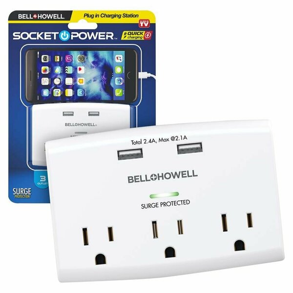 Bell + Howell SURGE PROTECTOR WHITE 2.4A 8531